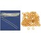 4mm Gold Plated Open Jump Rings & 51mm Sterling Silver Head Pins Kit 200 Pcs